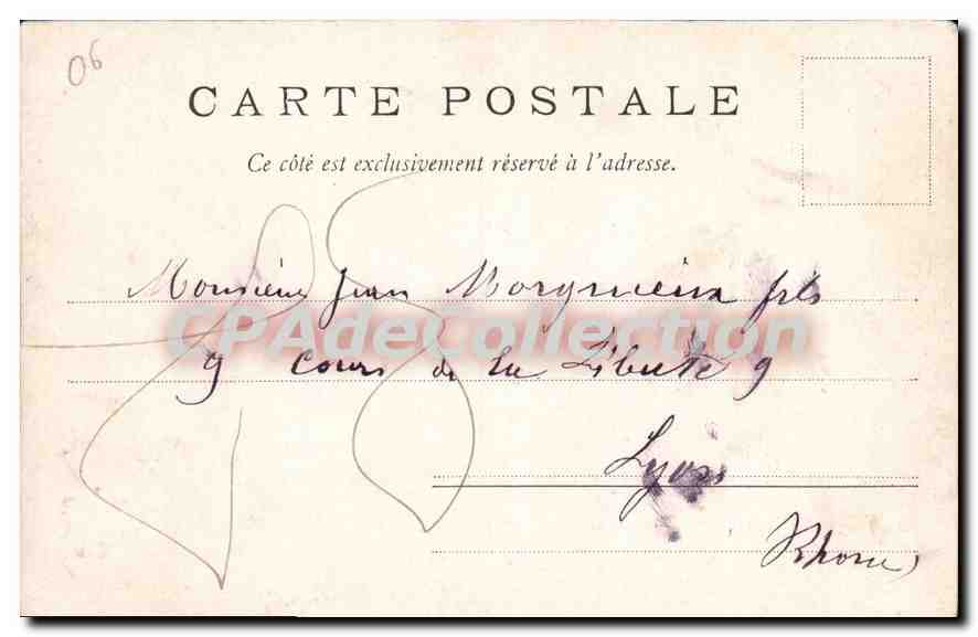 CPA Menton Et Les Rochers Du Cap Martin — Rückseite