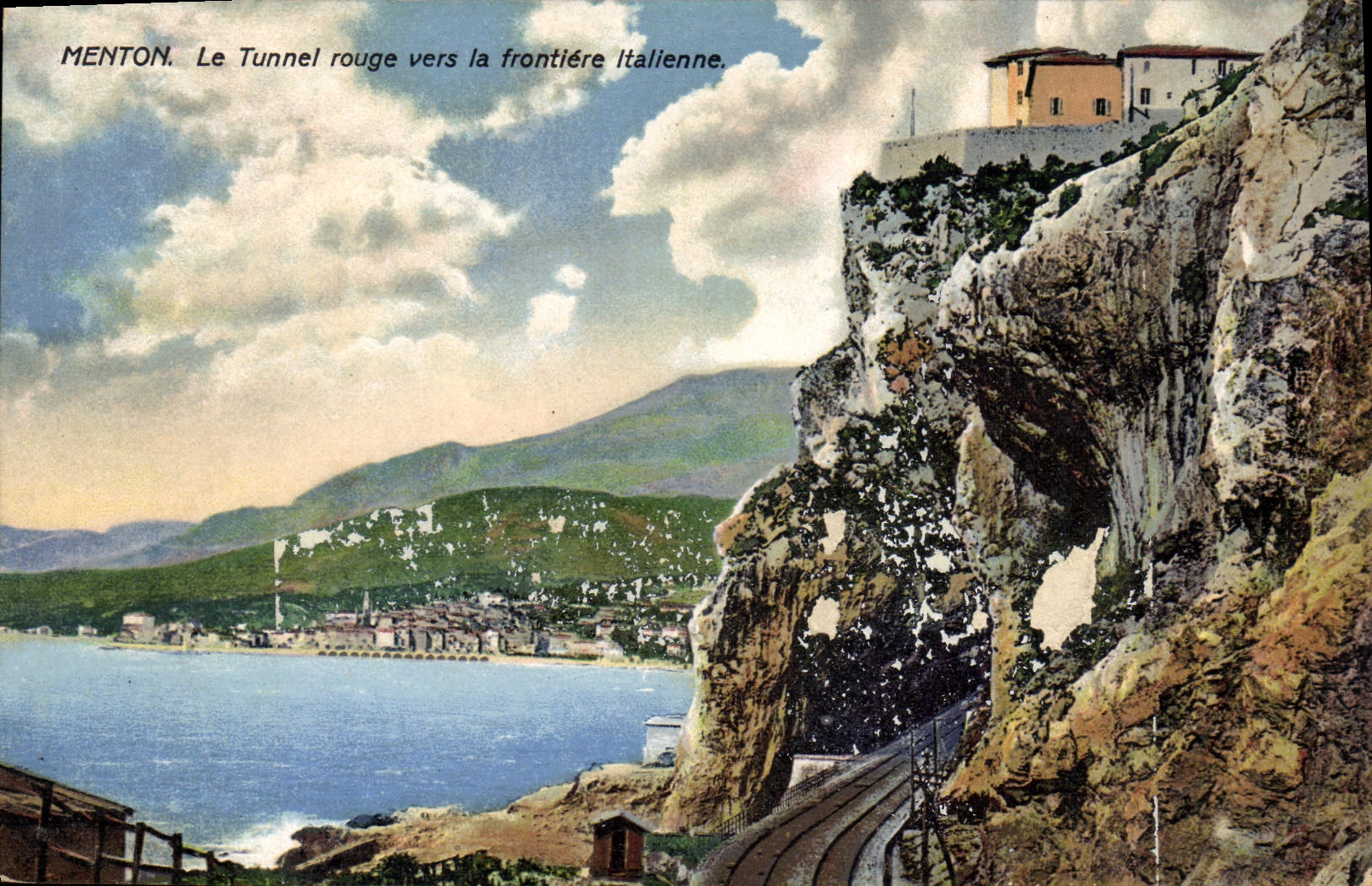 Menton. Le Tunnel rouge vers la frontière Italienne — CPAdeCollection, No. 460
