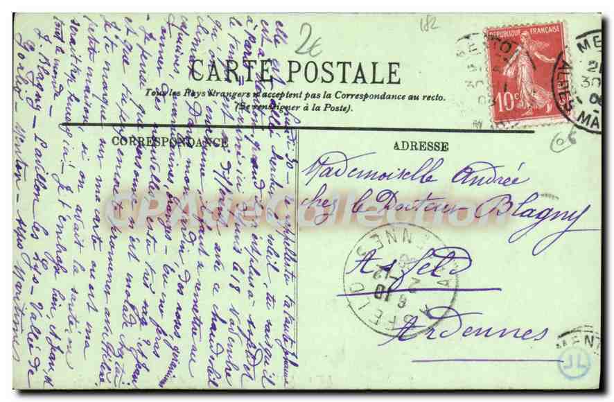 CPA Menton Et Garavan Vue Prise De La Frontiere Italienne — Rückseite