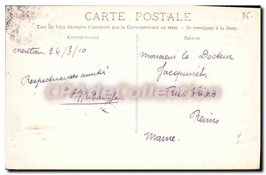 Menton - Jardin de la Ville & Monument de l'Annexion — Éditeur: Lapôtre Marantin, n° 4206 — Reverso