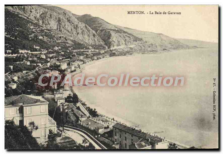 Menton - La Baie de Garavan — Collection RCP, n° 471