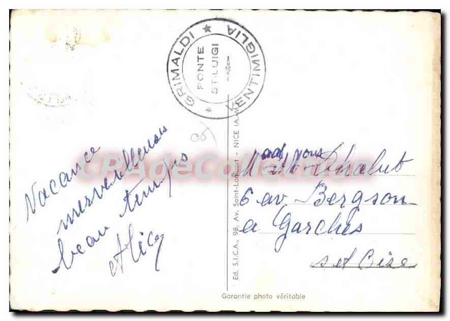 Menton - Frontière Franco-Italienne, Pont Saint-Luigi, La Douane Italienne — Verso