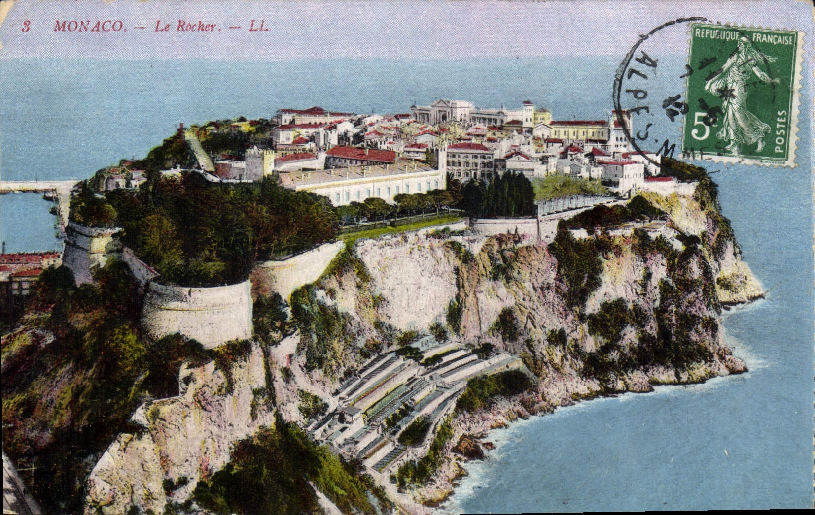 Monaco — Le Rocher — LL. - Anverso