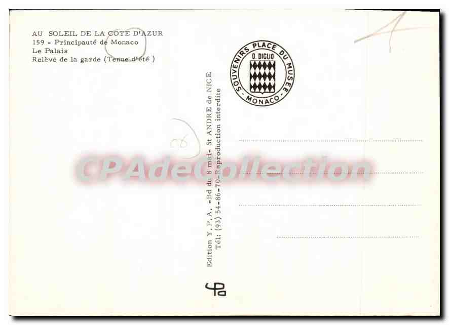 Relève de la garde — Tenue d'été — Edition Y.P.A. - St André — Achterkant