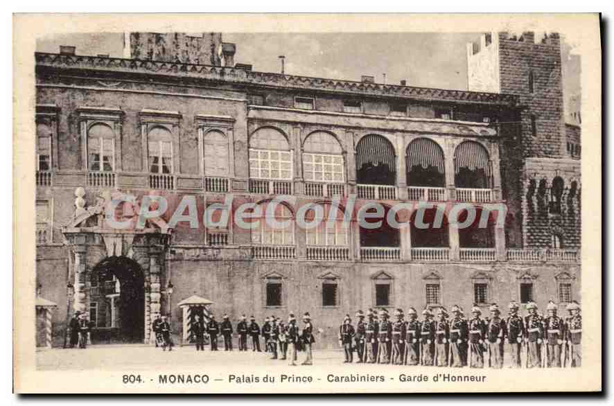 CPA Monaco Palais Du Prince Carabiniers