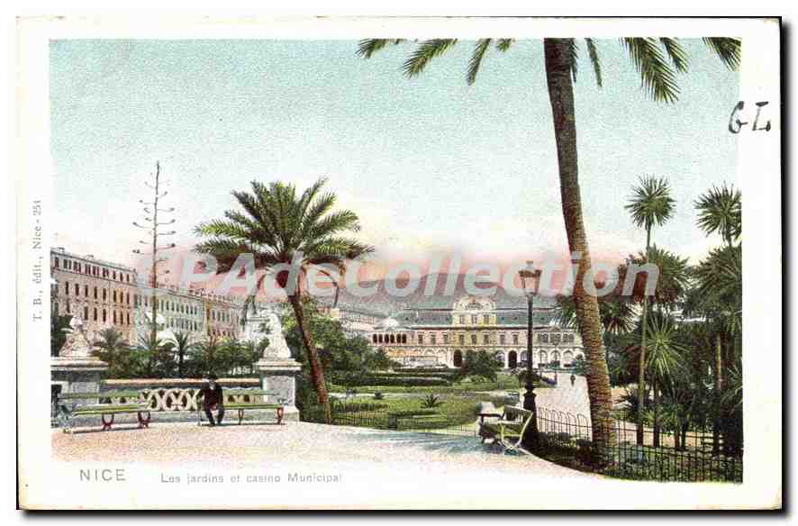 CPA Nice Les Jardins Et Casino Municipal
