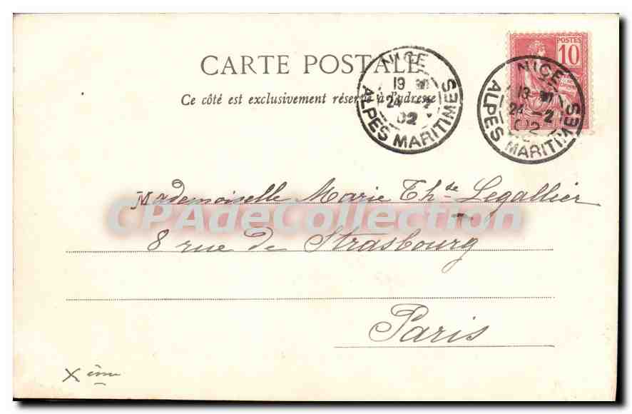 CPA Nice Avenue De La Gare Eglise Notre Dame — Rückseite