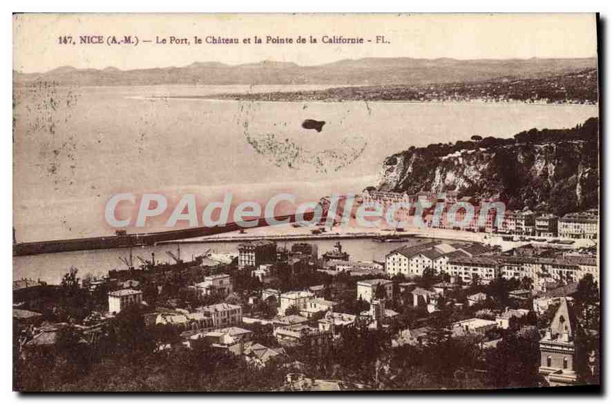 Nice (A.-M.) — Le Port, le Château et la Pointe de la Californie — FL.