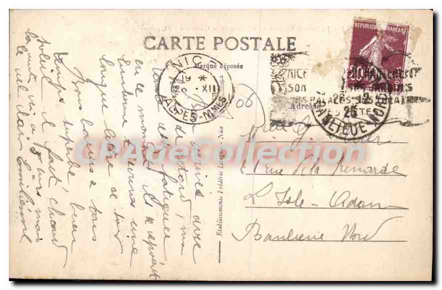 Nice (A.-M.) — Le Port, le Château et la Pointe de la Californie — FL. — Reverso