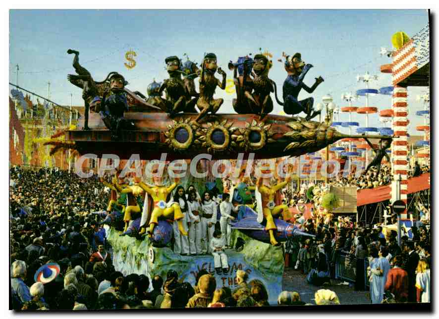 CPSM Nice Carnaval XCII bienvenue sur la lune