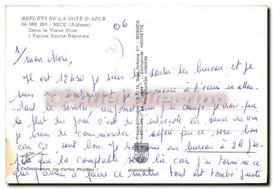 CPSM Nice Dans Le Vieux Nice Eglise Sainte Reparate — Rückseite