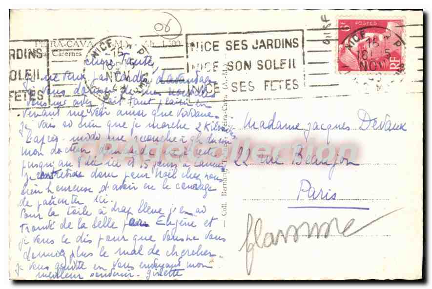 CPA Peira Cava casernes — Verso