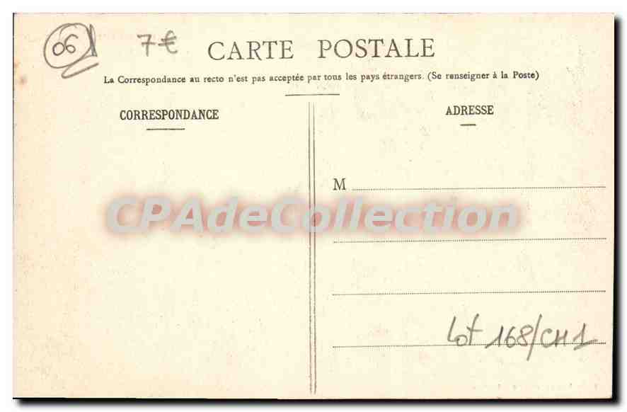 CPA Peira Cava Entree Du Parc — Verso