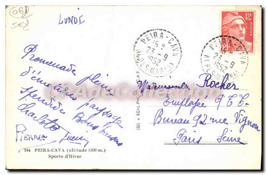 CPA Peira Cava Sports D'Hiver — Verso