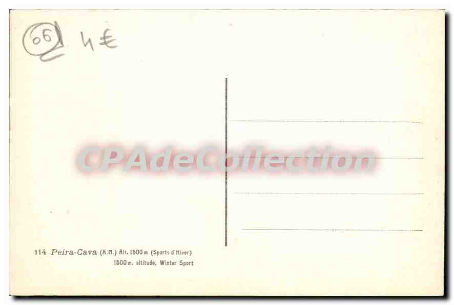 CPA Peira Cava Sports D'Hiver — Verso