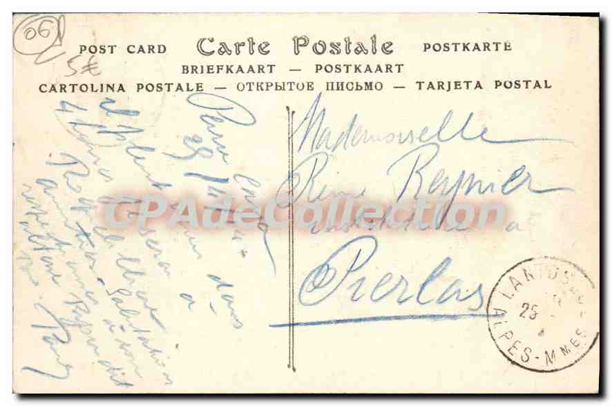 CPA Peira Cava hôtel Bellevue et Victoria Victor Elia — Verso