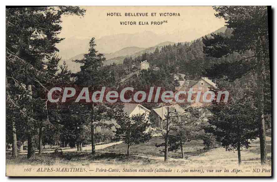 CPA Peira Cava hôtel Bellevue et Victoria Victor Elia