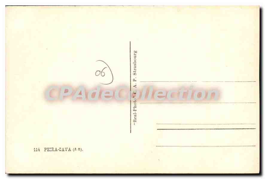 CPA Peira Cava luge — Verso