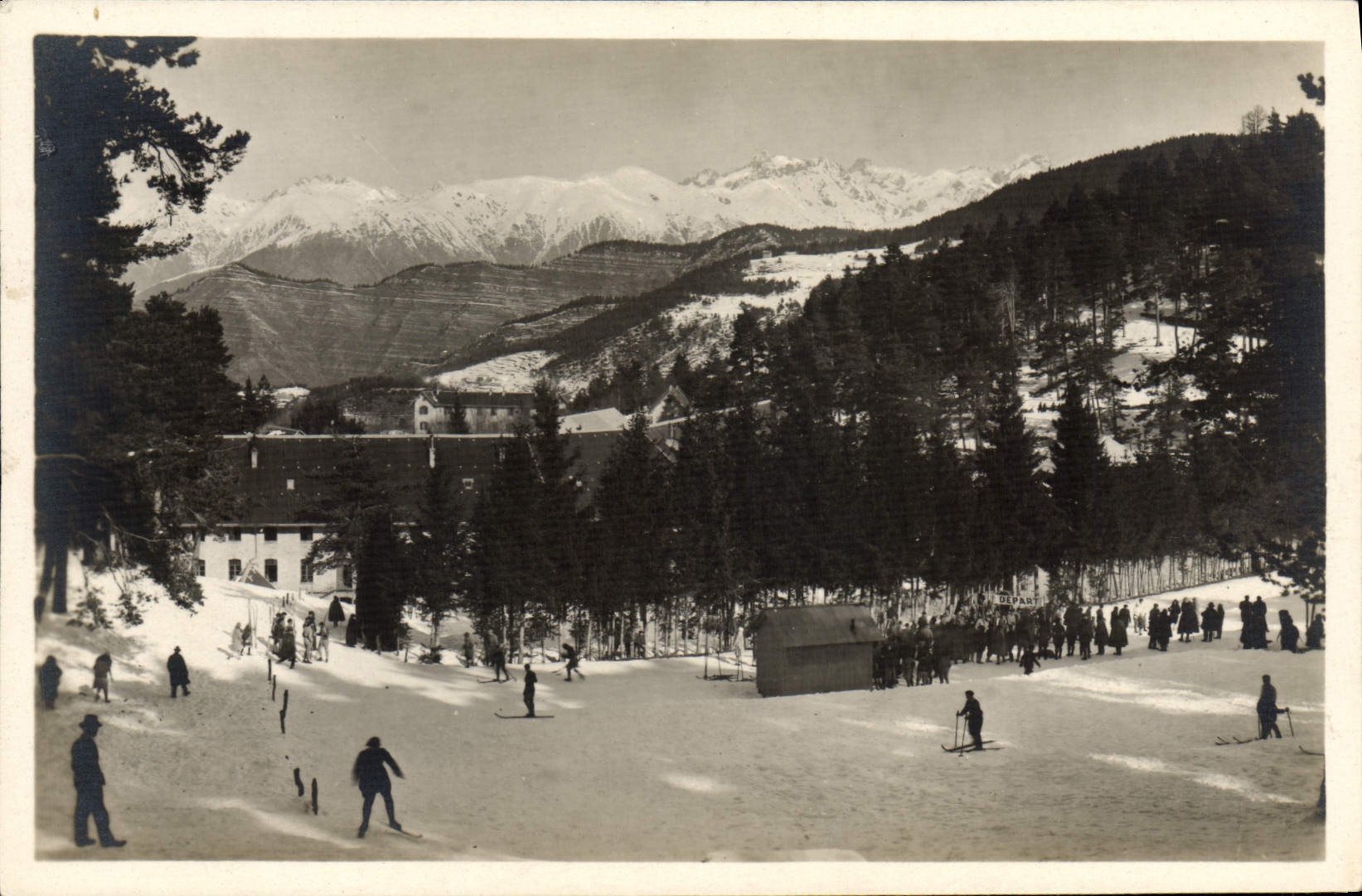 CPA Peira Cava La Chaine Des Alpes ski