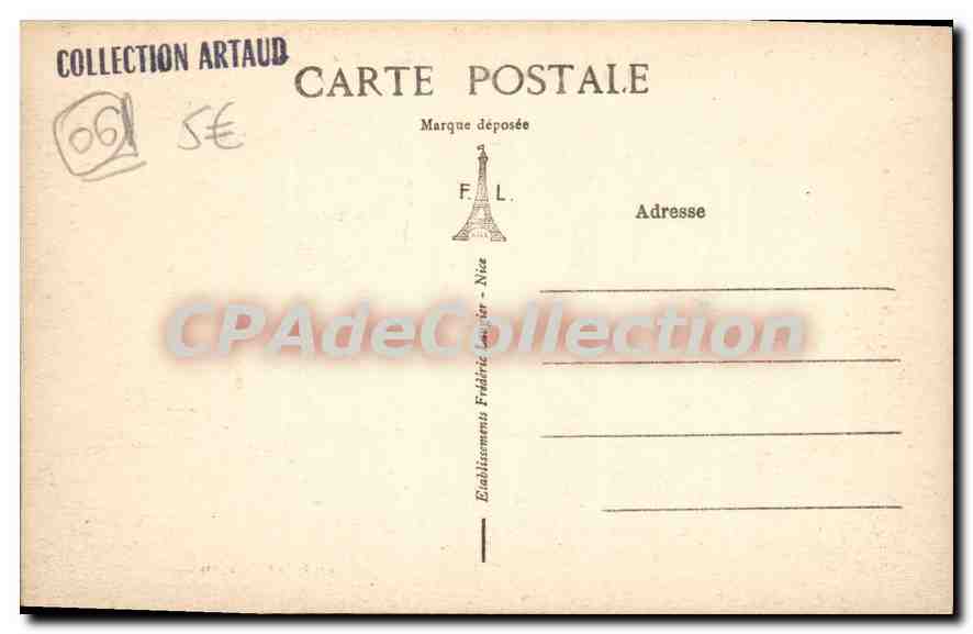 CPA Peira Cava intérieur du village et les hotels — Verso