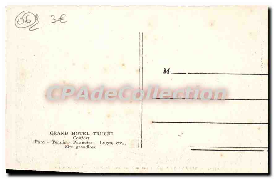 CPA Peira Cava Nice Vue Generale — Verso