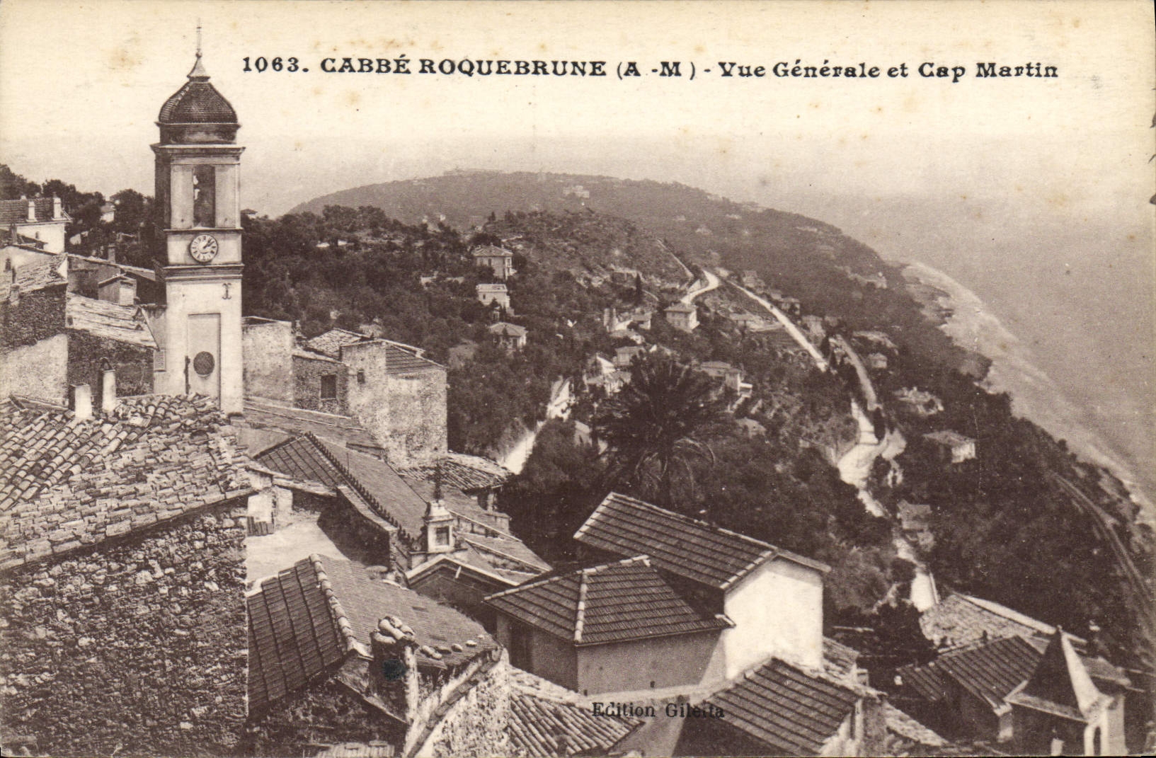 Cabbé Roquebrune (A-M) — Vue Générale et Cap Martin — Édition Gilètta, n° 1063