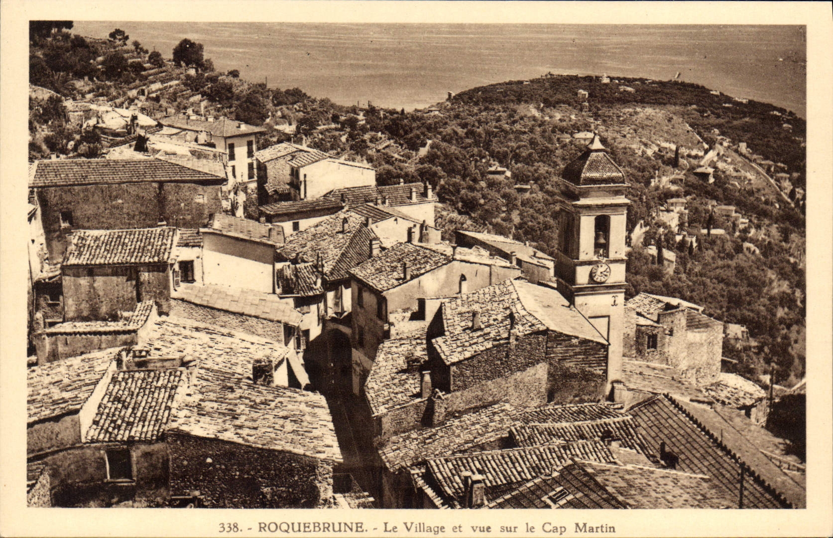 Roquebrune - Le Village et vue sur le Cap Martin — Édition La Cigogne, Ibérie Grimaldi - Monaco, n° 338