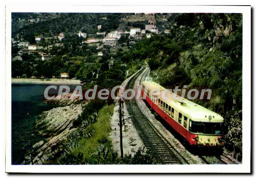 CPSM Roquebrune Cap Martin locomotive automoteur 425 chevaux