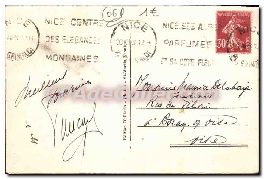 CPA St Martin Vesubie Vue Generale — Rückseite