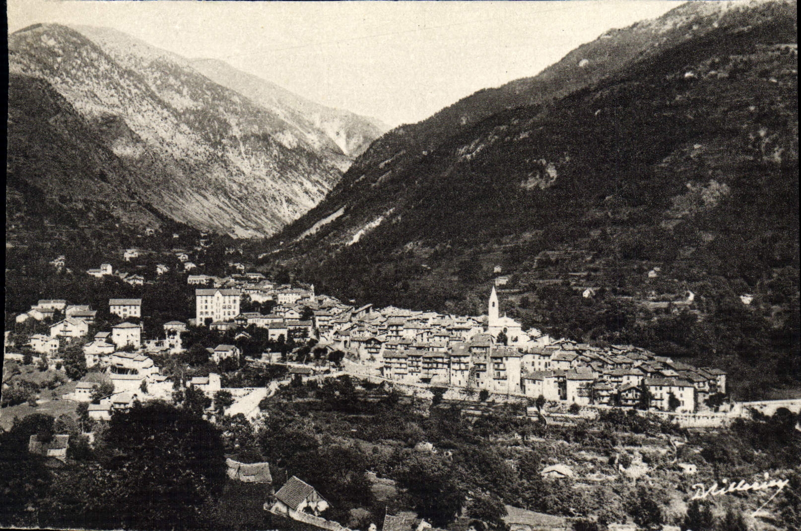 Village alpin — vue panoramique — DHILLERIN, Photos — St-Martin-Vésubie, n°264