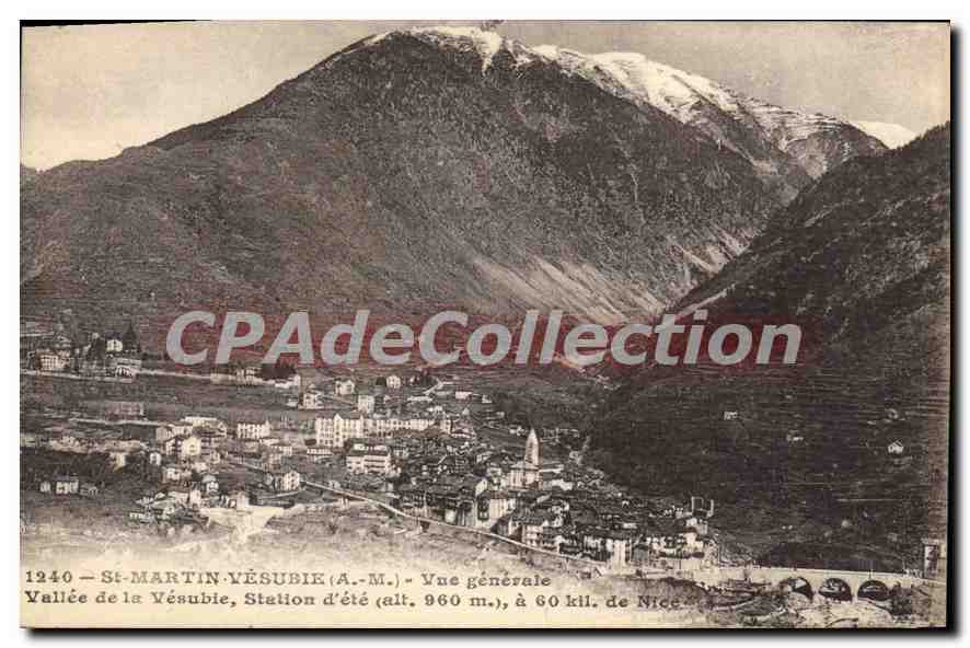 CPA St Martin Vesubie Vue Generale Vallee De La Vesubie