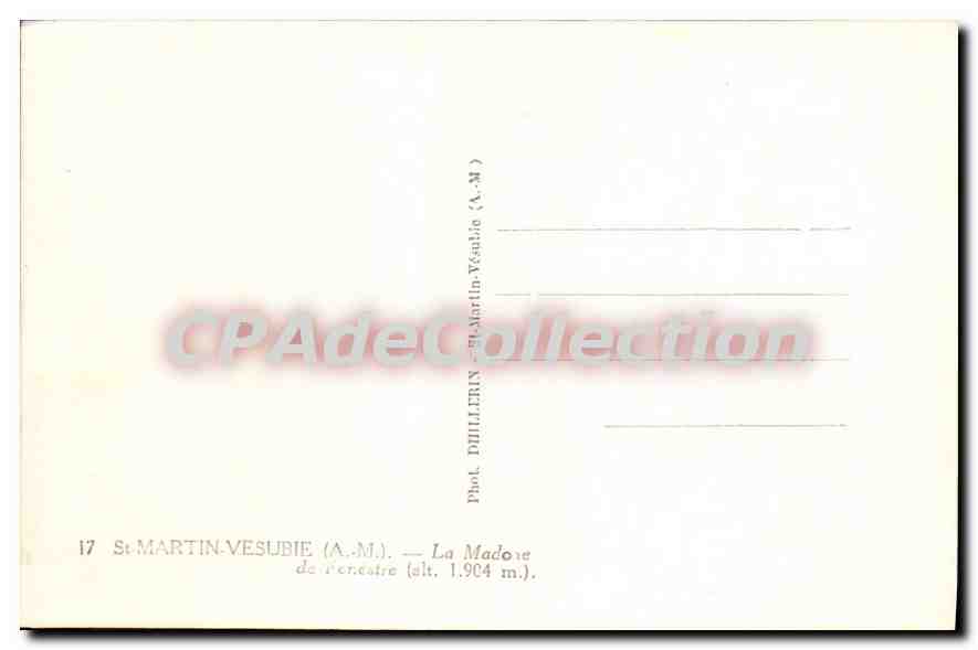 St-Martin-Vésubie — La Madore — Verlag Paul Dhillerin — Rückseite