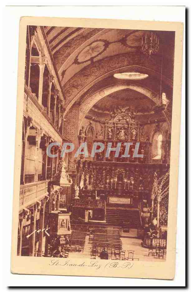 Saint Jean de luz CPA L'eglise de style gothique construite au 14eme le mariage de Louis XIV y fut celebre
