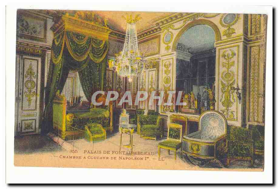Chambre à coucher de Napoléon Ier — Palais de Fontainebleau — LL n°355