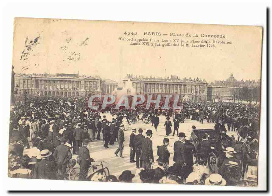 Paris — Place de la Concorde — éditeur CPAPHIL, n° 4545