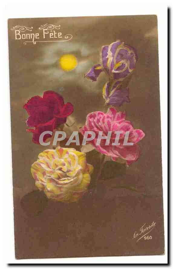 CPA Fantaisie Bonne Fete Roses
