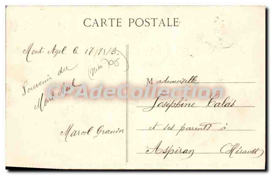 La Turbie — Restaurant du Righi et le Mont Agel — Route de la Corniche — Édition Gilletta — Verso
