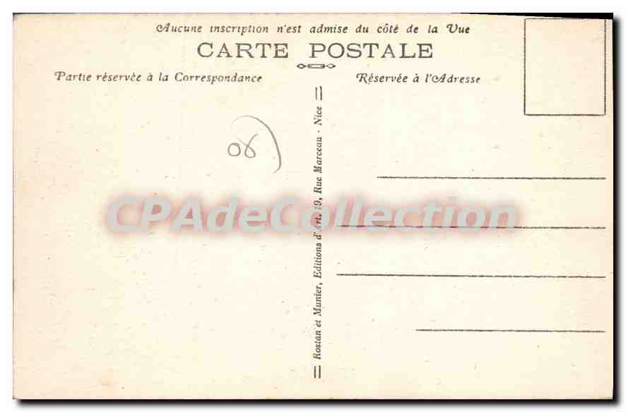 CPA LA TURBIE fontaine érigée en 1824 — Rückseite