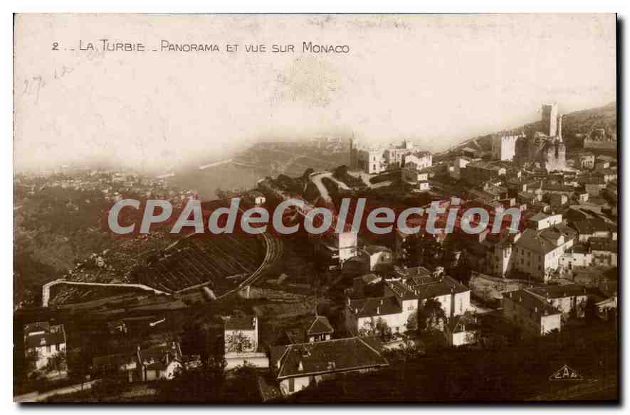 La Turbie — Panorama et vue sur Monaco — Éditeur C.A.P.