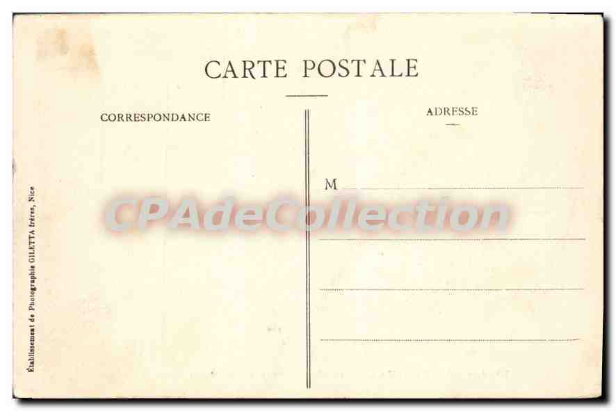 La Turbie (A.-M.) — Vue générale prise du Mont Bataille — édition Giletta, phot., Nice, n° 1009 — Verso