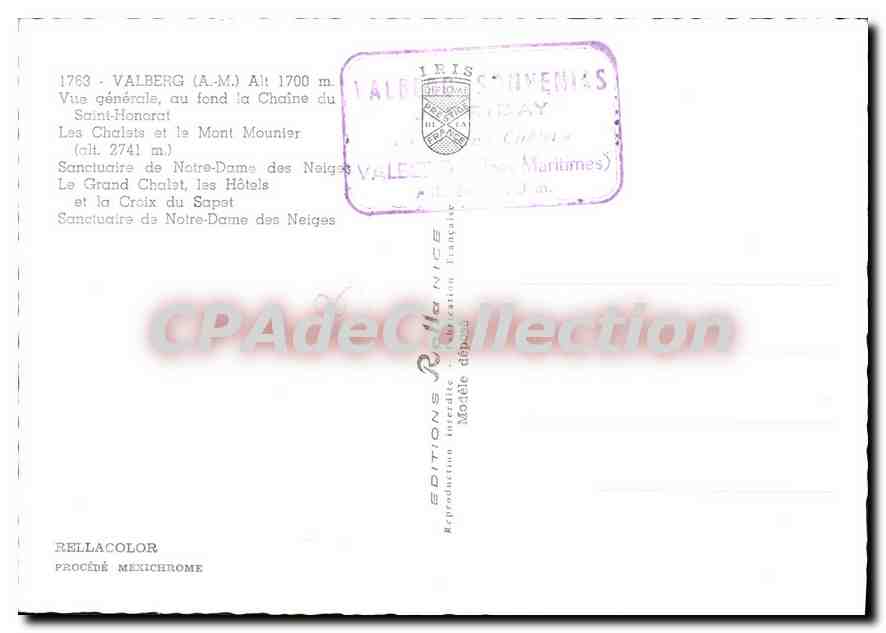 CPSM VALBERG souvenir — Verso