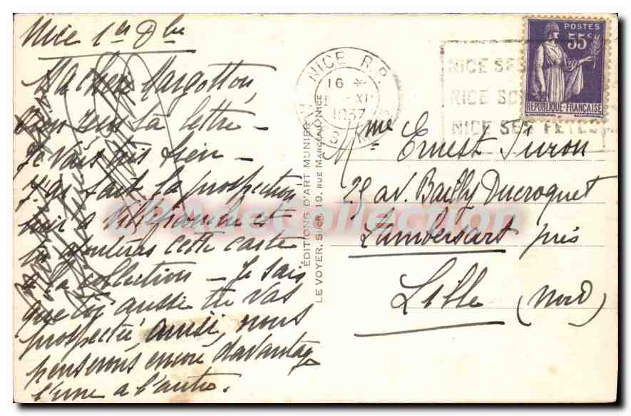 Villefranche-sur-Mer — Vista Generale — Munier n°36 — Verso