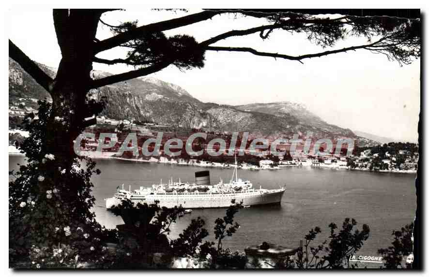 La Cigogne — Navire à l'ancre en Rade de Villefranche-sur-Mer — Éditions La Cigogne, Monaco
