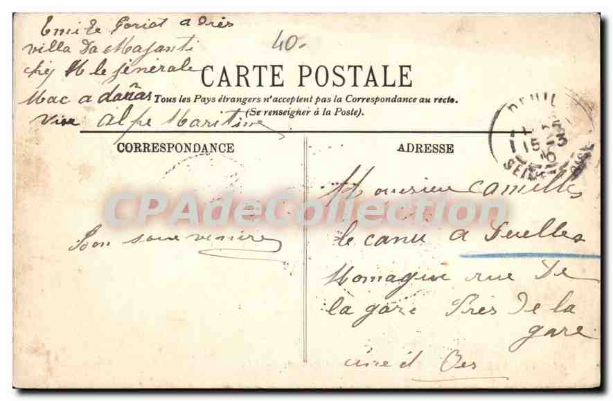 Villefranche — Escadres Française et Italiennes — LL. — Reverso
