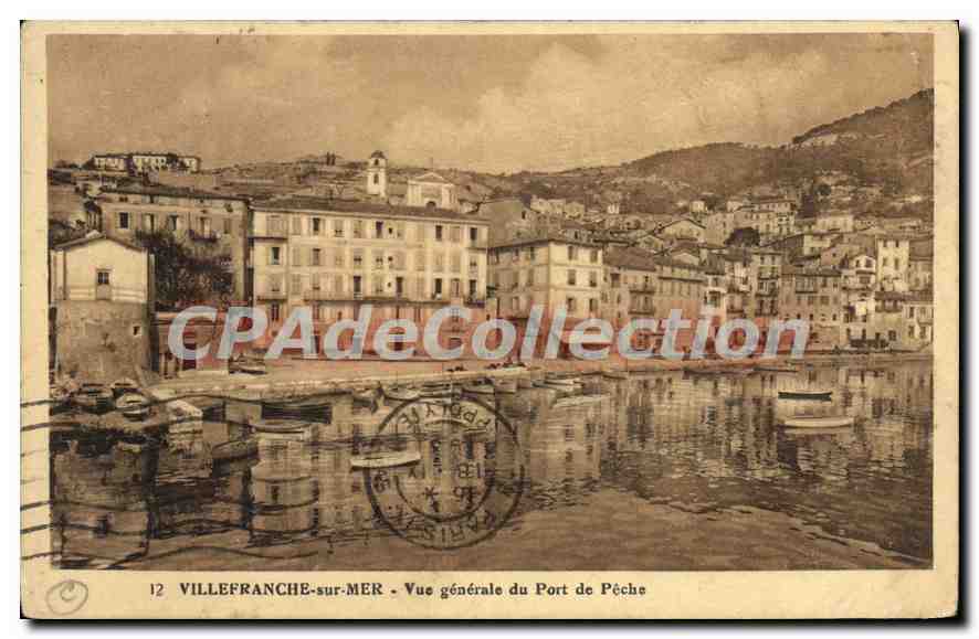 VILLEFRANCHE-sur-MER — Vue générale du Port de Pêche — Edition Wallemme-Haute-Villefranche-sur-Mer, n°12