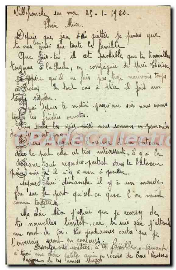 Villefranche-sur-Mer — La Caserne des Chasseurs Alpins — JND phot. n°1258 — Verso