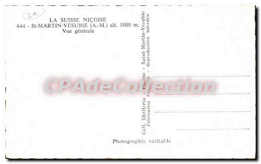 St-Martin-Vesubie — Vue générale — Coll. Dhillerin, La Suisse Niçoise — Reverso