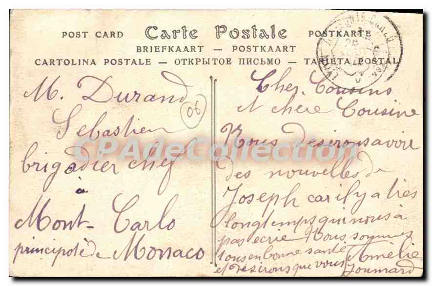 CPA BERRE-des-ALPES vue générale — Verso