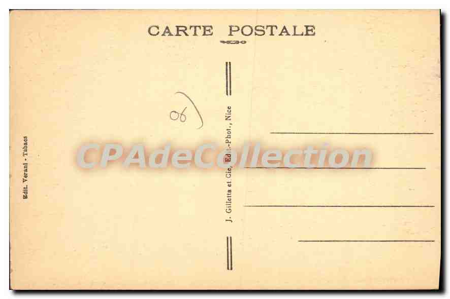 CPA environs de l'ESCARENE nouveau pont route des écluses de Peille — Rückseite