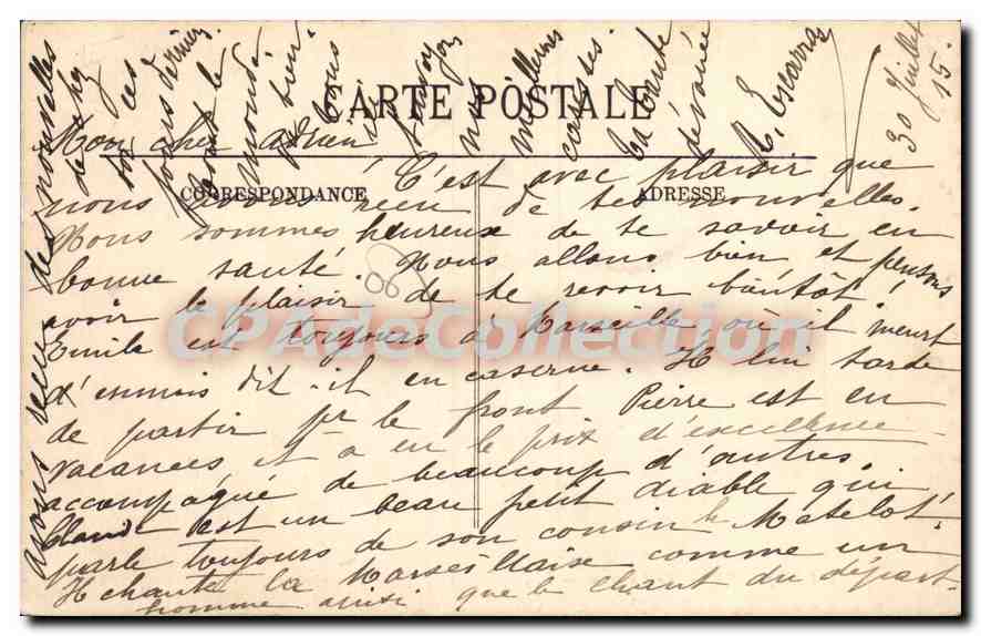 CPA LA NAPOULE le château — Verso